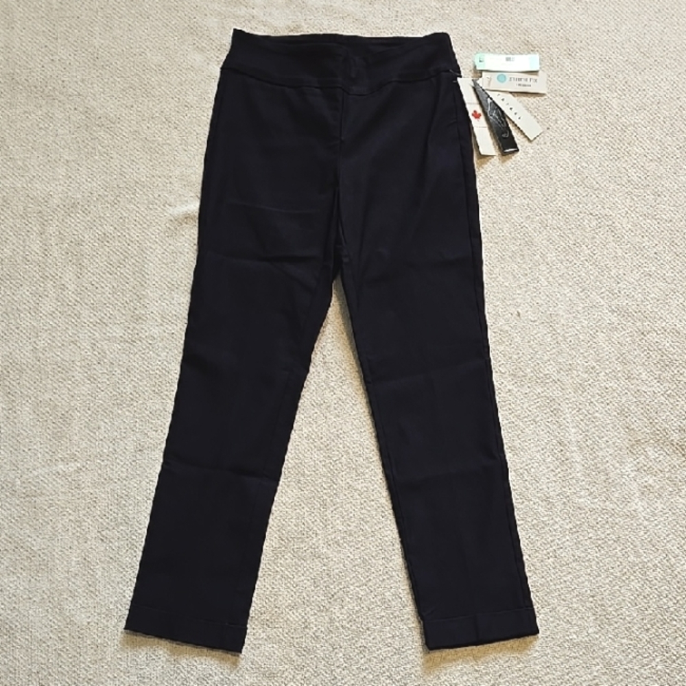 Tribal Brand Dark Navy Cuffed Trouser Pants Size 8 With Tags